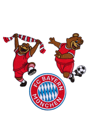 FC Bayern Aufnäher 3er-Set - Rot - Kinder