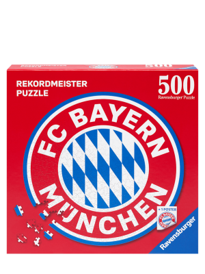 FC Bayern Rundpuzzle Logo 500 Teile - Rot