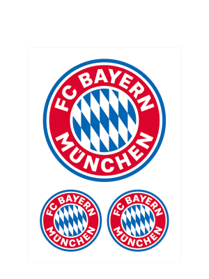 FC Bayern Wandtattoo 3er-Set - Rot
