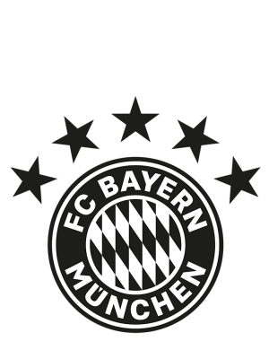 FC Bayern Wandtattoo Logo - Schwarz