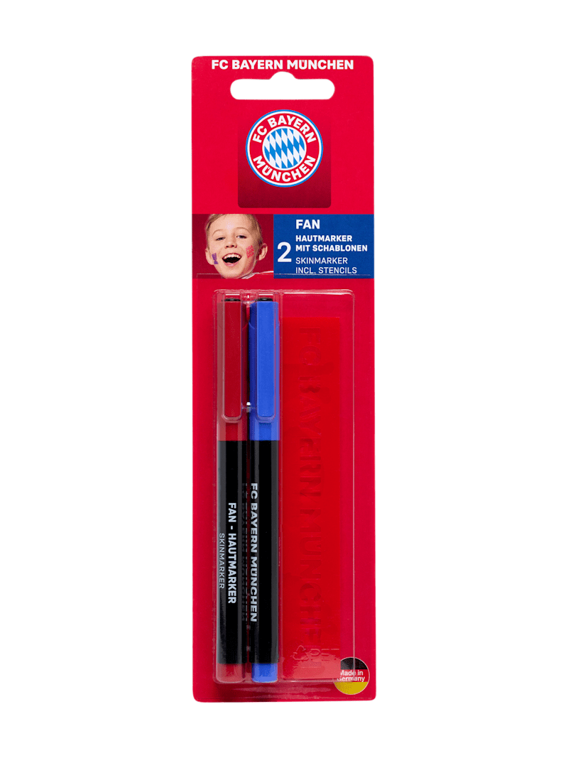 FC Bayern Fan Hautmarker 2er-Set - Rot - Kinder