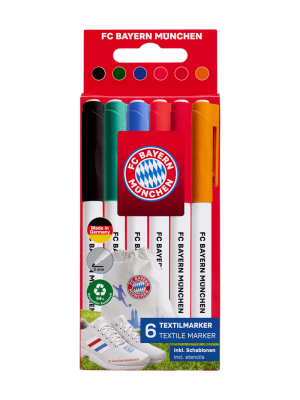 FC Bayern Textilmarker 6er-Set - Kinder