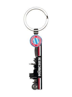 FC Bayern Schlüsselanhänger Skyline - Schwarz