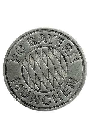 FC Bayern Magnet Metall Logo - Silber