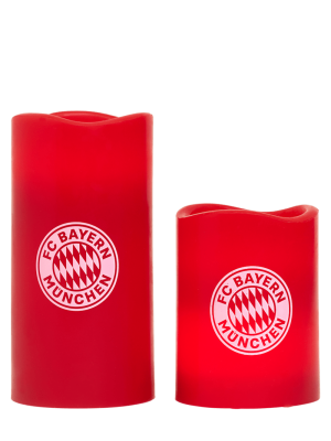 FC Bayern LED Kerze 2er-Set - Rot