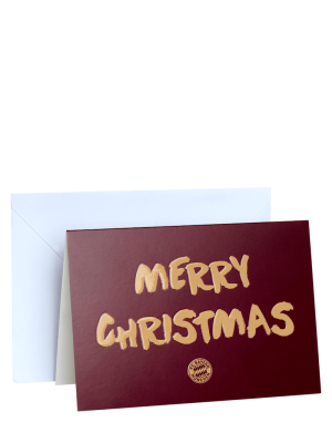 FC Bayern Grußkarte Merry Christmas - Rot