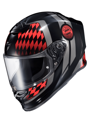 FC Bayern Motorradhelm - Schwarz