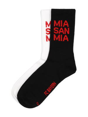 FC Bayern Crew Socken Mia san mia 2er-Set - Mehrfarbig