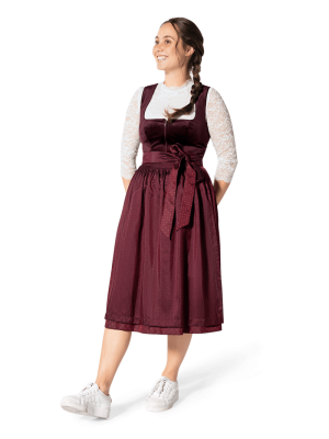 FC Bayern Dirndl Samt - Rot - Damen