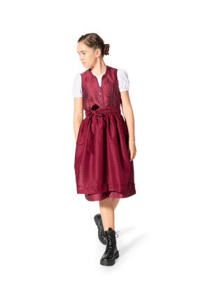 FC Bayern Dirndl mit Bluse - Bordeaux - Kinder