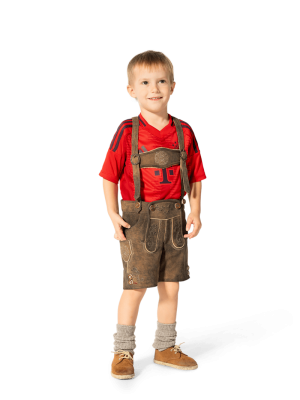 FC Bayern Lederhose mit Träger - Braun - Kinder