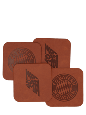 FC Bayern Untersetzer 4er-Set - Braun