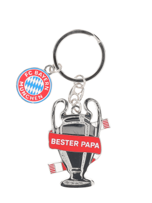 FC Bayern Schlüsselanhänger Bester Papa - Silber