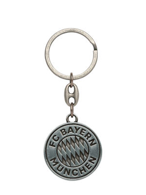 FC Bayern Schlüsselanhänger Logo - Silber