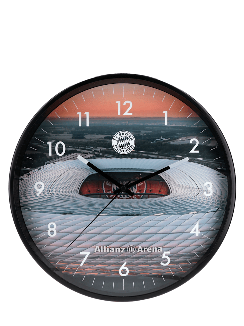 FC Bayern Wanduhr Glow in the dark - Schwarz