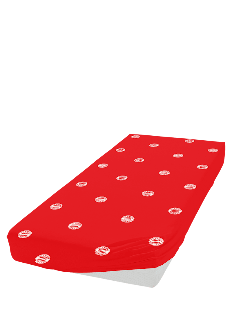 FC Bayern Spannbettlaken 100x200 cm - Rot/Weiß