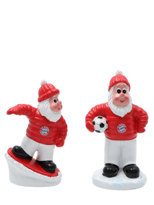 FC Bayern Weihnachtsfiguren 2er-Set - Rot