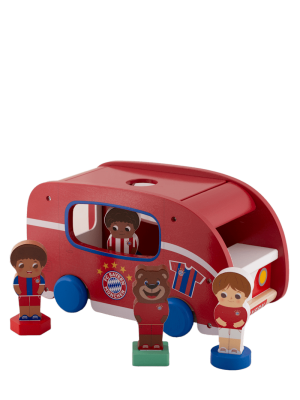 FC Bayern Holz 2 in 1 Spielzeugbus - Rot