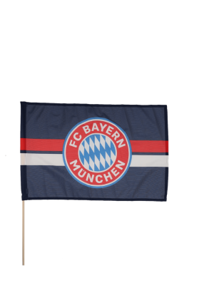 FC Bayern Fahne mit Stock 60x40 cm - Navy