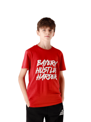 FC Bayern T-Shirt Hustles Harder - Rot - Kinder