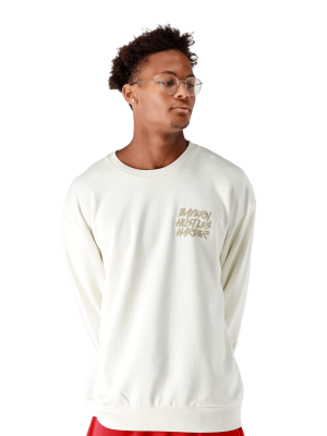 FC Bayern Sweatshirt Hustles Harder - Off white - Herren