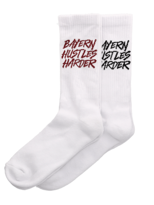 FC Bayern Socken 2er Set Hustles Harder - Weiß