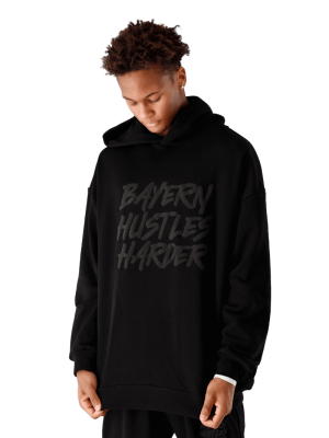 FC Bayern Hoodie Hustles Harder - Schwarz - Herren