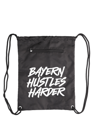 FC Bayern Sportbeutel Hustles Harder - Schwarz