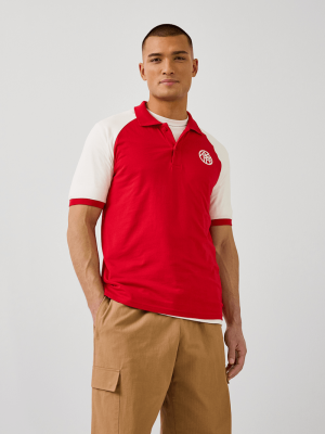 FC Bayern Poloshirt Members Club - Rot/Weiß