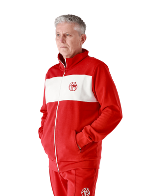FC Bayern Zip-Jacke Members Club - Rot/Weiß