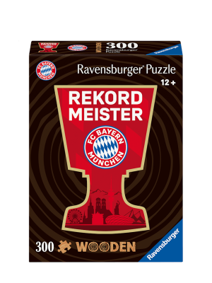 FC Bayern Puzzle Wooden Rekordmeister 300 Teile - Rot