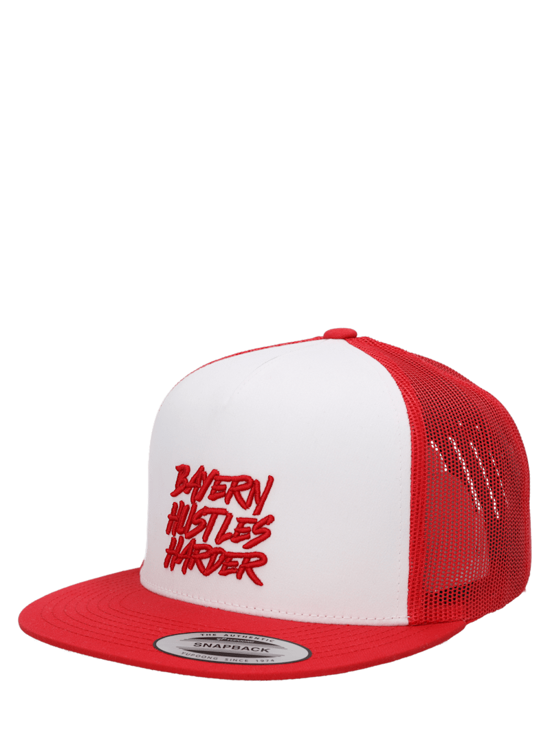 FC Bayern Trucker Snapback Hustles Harder - Rot/Weiß