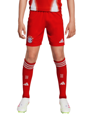 FC Bayern Short Home 25-26 - Rot/Weiß - Kinder - adidas