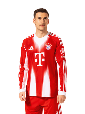 FC Bayern Langarm Trikot Home 25-26 - Rot/Weiß - Heimtrikot - Herren - adidas