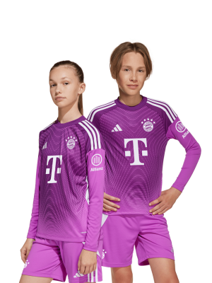 FC Bayern Langarm Trikot Torwart 25-26 - Lila - Kinder - adidas