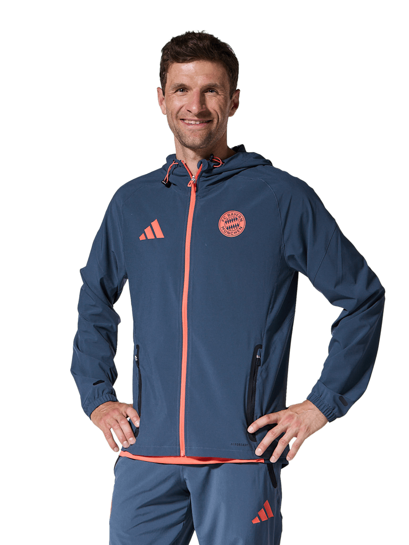 FC Bayern Anthem Jacket Away 25-26 - Grau - adidas