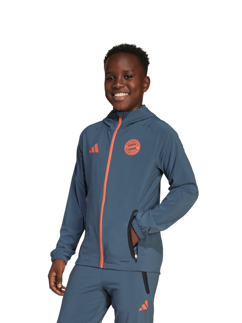 FC Bayern Anthem Jacket Away 25-26 - Grau - Kinder - adidas