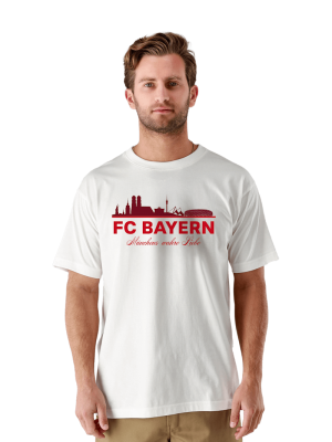FC Bayern T-Shirt Autumn Collection Skyline - Weiß - Herren