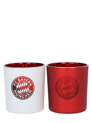 FC Bayern Windlicht 2er-Set - Rot/Weiß