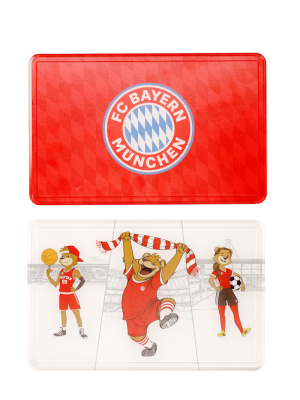 FC Bayern Brotzeitbrettchen 2er-Set - Rot/Weiß