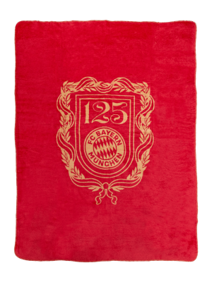 FC Bayern Fleecedecke 125 Jahre 200x150 cm - Rot/Weiß