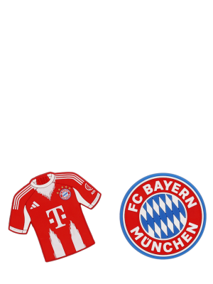 FC Bayern Magnet Logo & Trikot 2er-Set - Rot