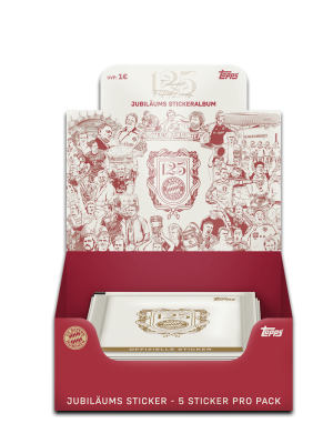 FC Bayern 150 Jubiläumssticker Box - Rot/Weiß