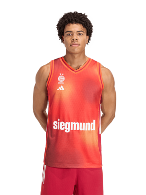 FC Bayern Basketball Authentic Trikot Home 25-26 - Rot - Heimtrikot - Herren - adidas