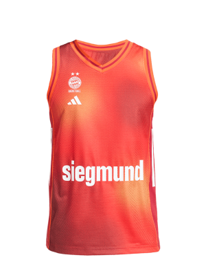 FC Bayern Basketball Auth.Trikot Home 25-26 - Rot - Heimtrikot - Kinder - adidas