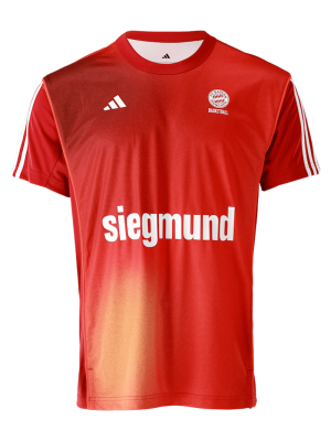 FC Bayern Basketball Shooting Shirt Home 25-26 - Rot - Herren - adidas