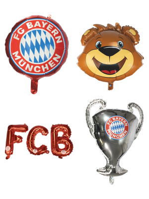 FC Bayern Folienluftballon 4er-Set - Mehrfarbig