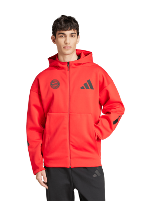 FC Bayern Kapuzenjacke ZNE - Rot - adidas