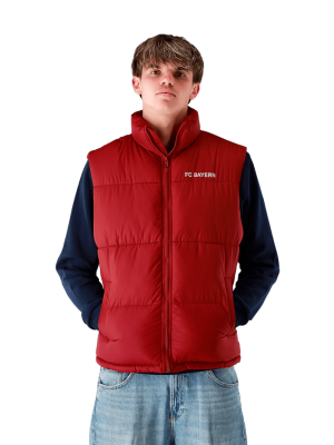 FC Bayern Weste Puffer - Bordeaux