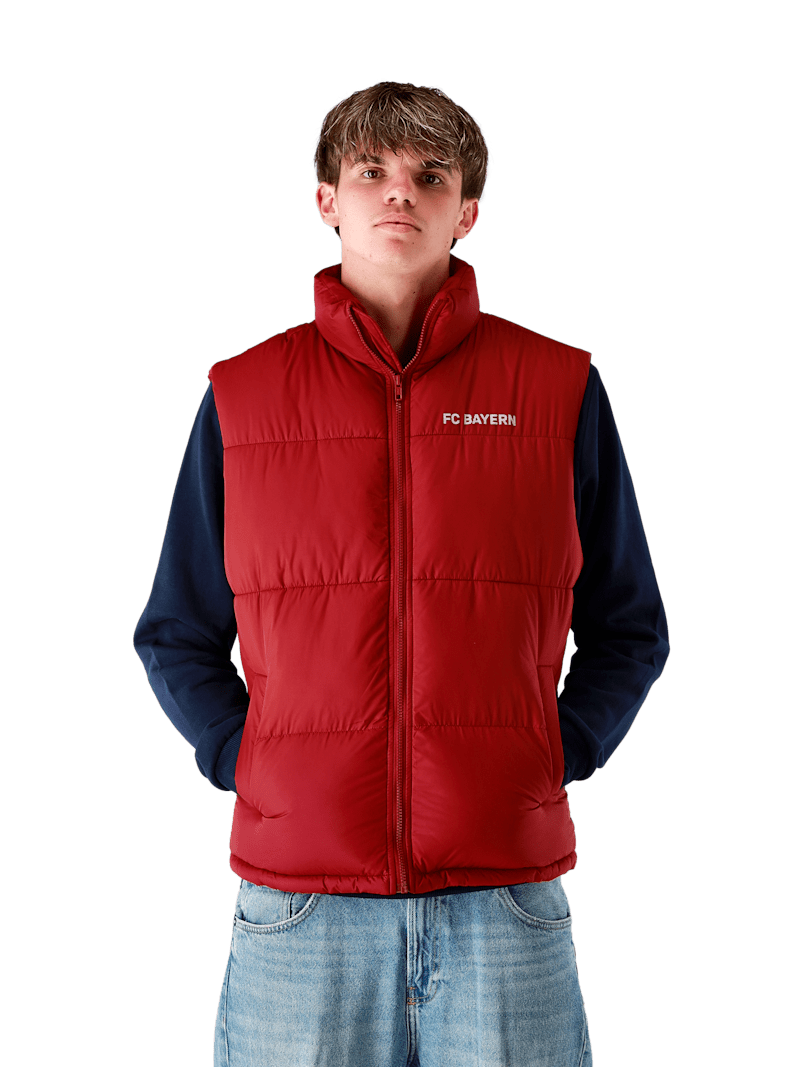 FC Bayern Weste Puffer - Bordeaux